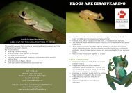 FROGS ARE DISAPPEARING!