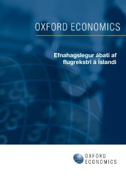 SjÃ¡ mÃ¡ skÃ½rslu Oxford Economics hÃ©r