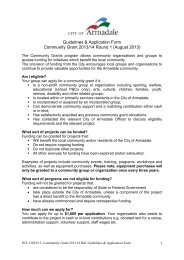 Community Grant Application Form - City of Armadale
