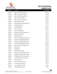 2012 us retail parts list - Hearth Products Distributing