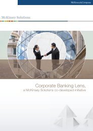 Corporate Banking Lens, - McKinsey Solutions