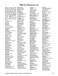 acl membership list university of pennsylvania