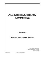 all-greek judiciary committee - Dean of Students Office - Iowa State ...