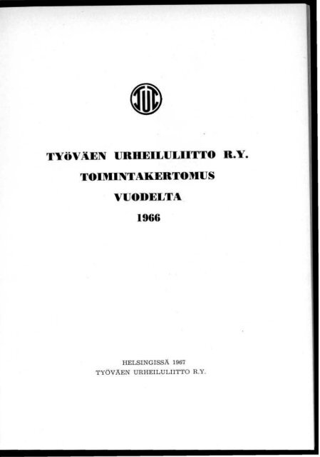 TOIMINTAKERTOMUS - Urheilumuseo