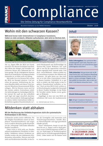 (PDF) | Ausgabe Oktober 2008 - Compliance