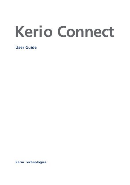 Kerio Connect - User's Guide - Root