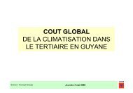 cout global de la climatisation dans le tertiaire en ... - ADEME Guyane