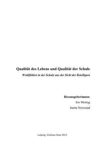 Qualität des Lebens und Qualität der Schule - Uniwersytet ...