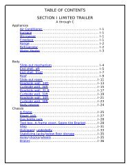 TABLE OF CONTENTS SECTION I LIMITED TRAILER - Airstream