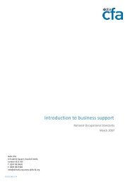 Introduction to business support - Skills CFA