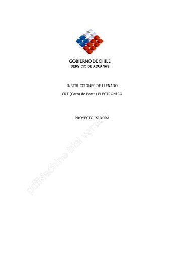 pdfMachine trial version - Servicio Nacional de Aduanas
