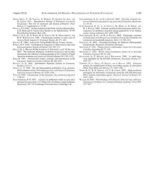 molecular phylogenetics of echinopsis (cactaceae)