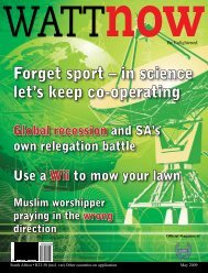 download a PDF of the full May 2009 issue - Watt Now Magazine