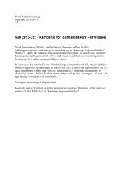 Sak 2013-35: âKampanje for journalistikkenâ - invitasjon - Norsk ...