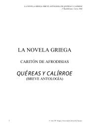 la novela griega quÃ©reas y calÃ­rroe - IES Universidad Laboral