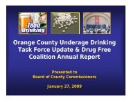 Orange County Underage Drinking Task Force Update & Drug Free ...