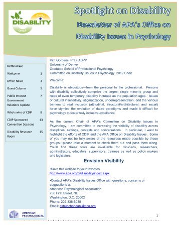 CDIP - American Psychological Association