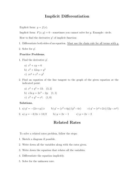 implicit differentiation formula