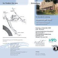 Hepatologie 2009 - Hämochromatose-Vereinigung Deutschland eV