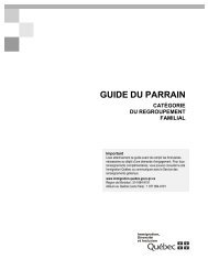 GUIDE DU PARRAIN - Immigration-QuÃ©bec - Gouvernement du ...