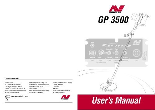 Instruction Manual GP 3500 - Minelab