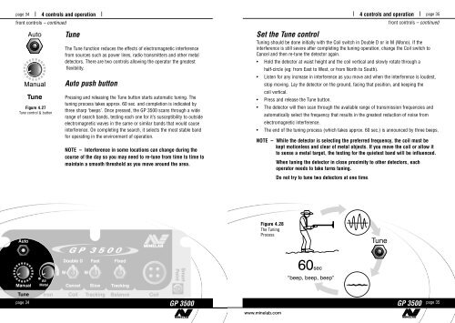 Instruction Manual GP 3500 - Minelab