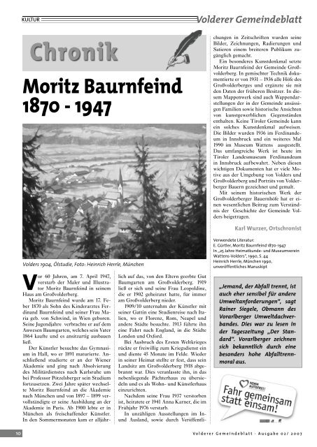 Gemeindeblatt / Ausgabe 2/2007 - Volders