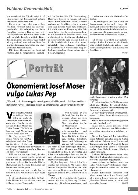 Gemeindeblatt / Ausgabe 2/2007 - Volders