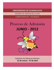 DIV CIENCIAS DE LA VIDA.xlsx - Universidad de Guanajuato