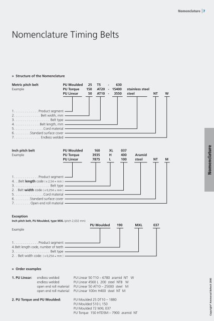 Timing Belts Catalogue