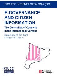 e-governance and citizen information - Universitat Oberta de ...