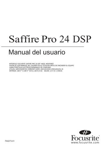 (4) Saffire Pro 24 DSP - Casaveerkamp.net