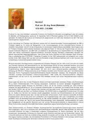 Nachruf Prof. em. Dr.-Ing. Horst Wettstein 15.9.1933 - 2.9.2006