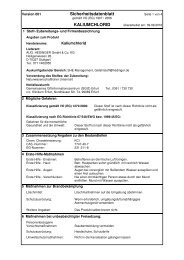 Sicherheitsdatenblatt KALIUMCHLORID - Hedinger