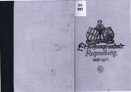 Bericht über die Erziehungsanstalt Regensberg ZH 1883 - 1933