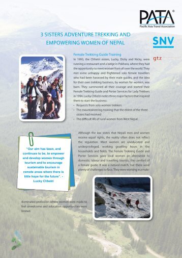 3 sisters adventure trekking and empowering women of nepal