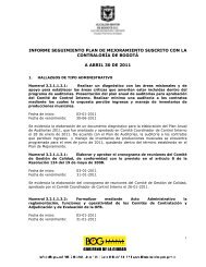 Informe Plan de Mejoramiento a 30 de abril 2011.pdf - Orquesta ...