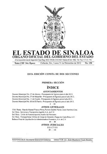 1 - Gobierno del Estado de Sinaloa