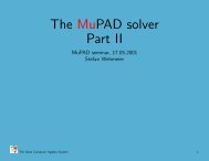 The MuPAD solver