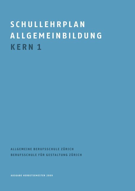 SCHULLEHRPLAN ALLGEMEINBILDUNG KERN 1 - ABZ