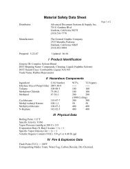 Material Safety Data Sheet - Advanced Document Systems & Supply