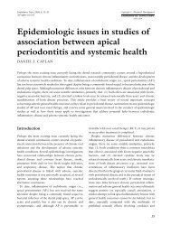 Epidemiologic issues in studies of association between apical ...