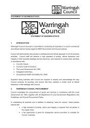 statement of business ethics - Warringah Council - NSW Government