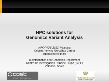 HPG Variant - Bioinformatics and Genomics Department at CIPF