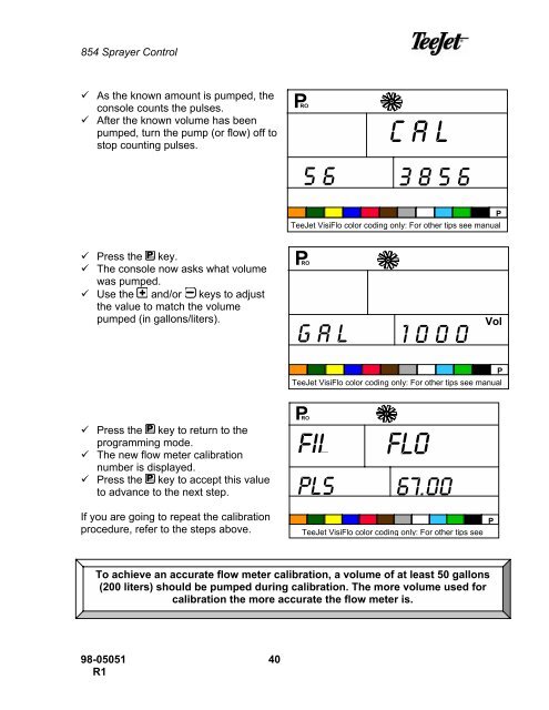 TeeJet 854 Operating Manual_98-05051 R1