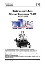 Bedienungsanleitung Airbrush Kompressor TC-25T - WilTec