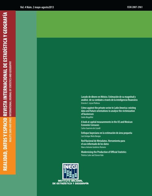 realidad, datos y espacio revista internacional de estadística ... - Inegi