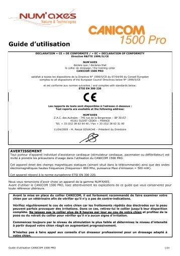 canicom 1500 pro - Num'Axes