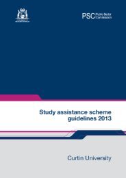 Study assistance scheme guidelines - Curtin University