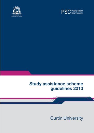 Study assistance scheme guidelines - Curtin University